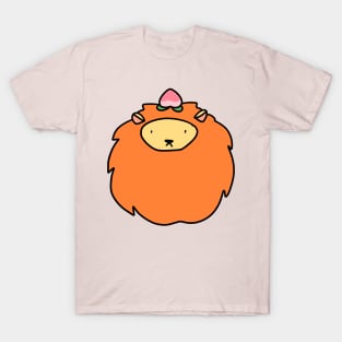 Peach Lion Face T-Shirt